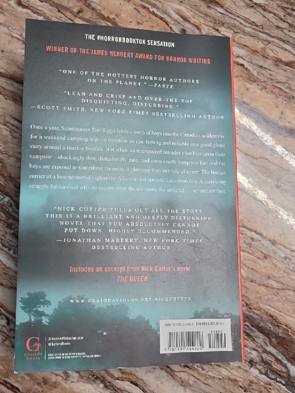 The Troop by Nick Cutter - Teal and Orange Paperback Novel - Picture 2 of 2